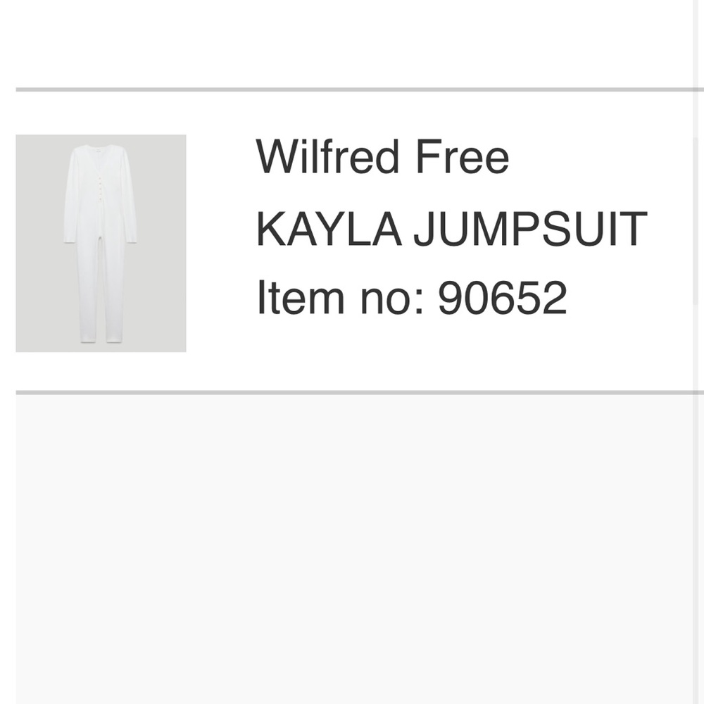Aritzia Wilfred Free KAYLA JUMPSUIT